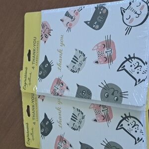 8 cat thank you cards/ BUNDLE ONLY 2or more items